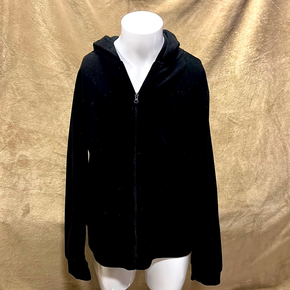 Mens’s Black hooded zip up sweatshirt